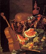 Cristoforo Munari Still-Life with Musical Instruments and Fruit oil painting picture wholesale